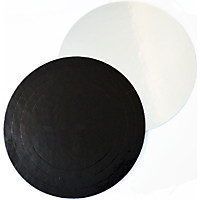 Подложка 1,5 мм черная/серебро 26 см