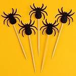 Шпажки Паук Хеллоуин 5 шт Шпажки Паук Хеллоуин 5 шт
