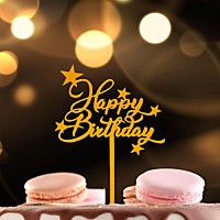Топпер Happy Birthday звезды