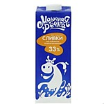 Сливки Молочная речка 33% 1 кг