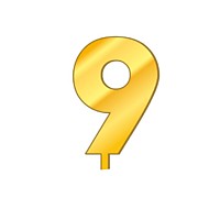 Топпер Цифра 9 6,5 см