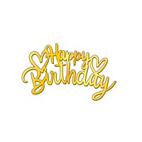 Топпер Happy Birthday РЗА121 14*8,3 см