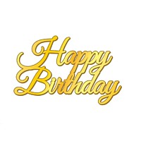 Топпер Happy Birthday РЗА133 11,7*7,5 см