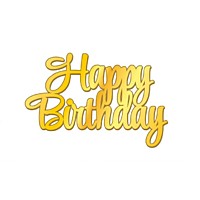 Топпер Happy Birthday РЗА134 12*8 см