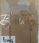 Топпер Happy Birthday Золото