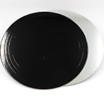 Поднос 3,5 мм черный/серебро 28 см