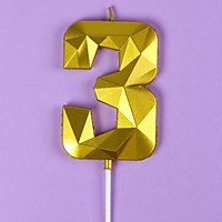 Свеча ГИГАНТ 9 см Цифра 3