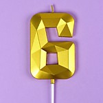 Свеча ГИГАНТ 9 см Цифра 6