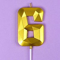 Свеча ГИГАНТ 9 см Цифра 6