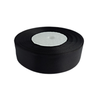 Лента атласная 2,5 см 30 м S-580 Черная