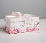 Коробка для 2 капкейков 17*8*7,5 см