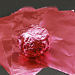 Фольга оберточная для конфет Розовая 10*10 см 100 шт