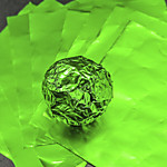 Фольга оберточная для конфет Зеленая 10*10 см 100 шт