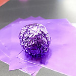 Фольга оберточная для конфет Фиолетовая 10*10 см 100 шт