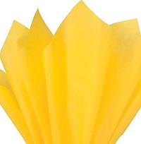 Бумага Тишью 50*60 см Желтая 10 листов