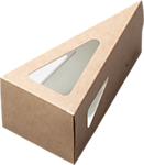 Коробка для куска торта 16*16*8*6 см