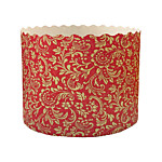 Форма для кулича ФЛОРА Красная 134/90 мм 10 шт