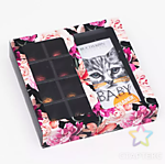 УЦЕНКА Коробка для 8 конфет и шоколадки 17,7*17,7*3,7 см