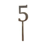 Топпер Цифра 5 Золото 5,5*3,5 см